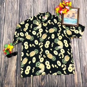 Hilo Hattie Men’s Button Down Silk Shirt